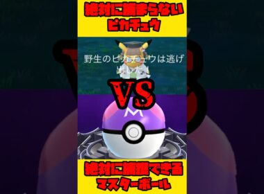 絶対に捕まらないピカチュウVS絶対に捕獲するマスターボール【ポケモンGO】#shorts