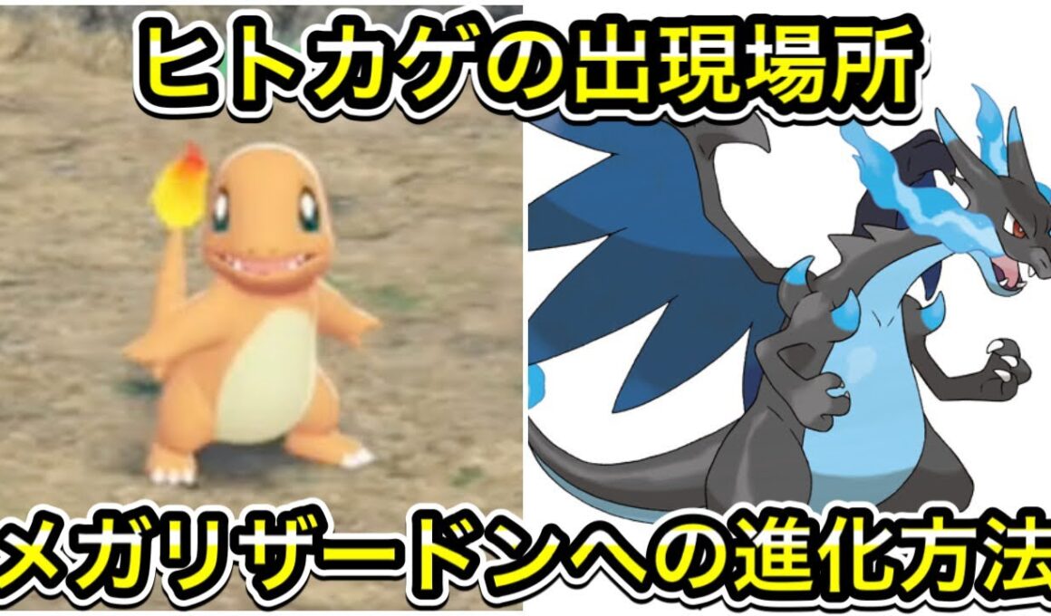 【レジェンズZA】ヒトカゲの出現場所！メガリザードンへの進化方法！