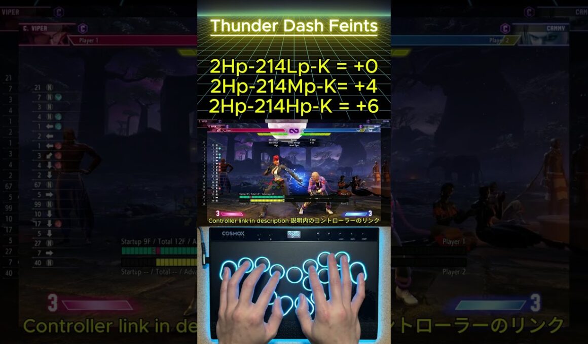 C.Viper Thunder Dash Feints - C.ヴァイパー サンダーダッシュフェイント #streetfighter6 #sf6 #sf6tips