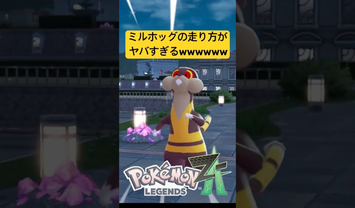 ミルホッグの走り方が面白すぎるwww #ポケモン #pokemon #ポケモンレジェンズza #nintendo #任天堂 #ゲーム