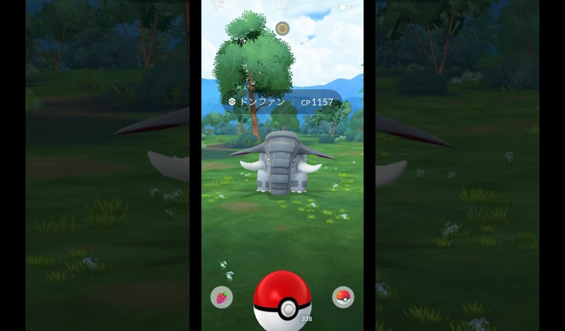 野生のドンファンGETの瞬間!!! #pokemon #pokemongo #ポケモン #ポケモンgo #shorts