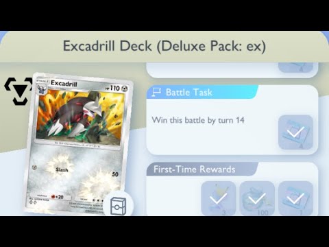 Pokémon TCG Pocket - Excadrill Deck (Deluxe Pack: ex) | Early Win Mission