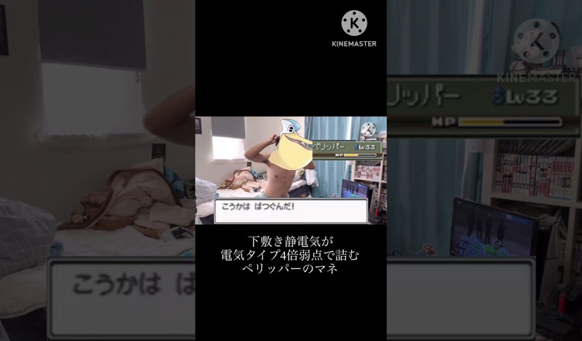 【ポケモン】下敷き静電気が電気タイプ4倍弱点で詰むペリッパーのマネ