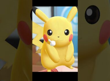 ピカチュウのほっぺ頬　触る　柔らかさ #ポケモン #レッツゴーピカチュウ #ピカチュウ