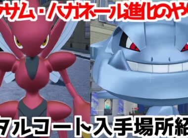 【ポケモンZA】メタルコート ストライク ハッサム イワーク ハガネール 出現場所 入手方法 進化方法 攻略 【Pokémon LEGENDS ジガルデ ポケモン レジェンズ ジガルデ】