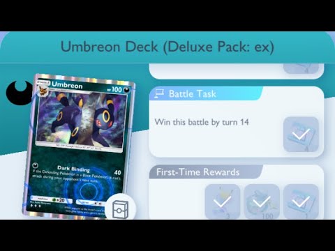 Pokémon TCG Pocket - Umbreon Deck (Deluxe Pack: ex) | Early Win Mission