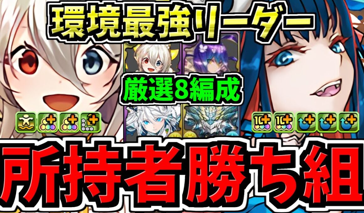 【所持者"超ラッキー"】史上最高の強化を貰った環境最強リーダー厳選8体！編成ごとに解説！激アツです！パズドラ最新情報解説【パズドラ】