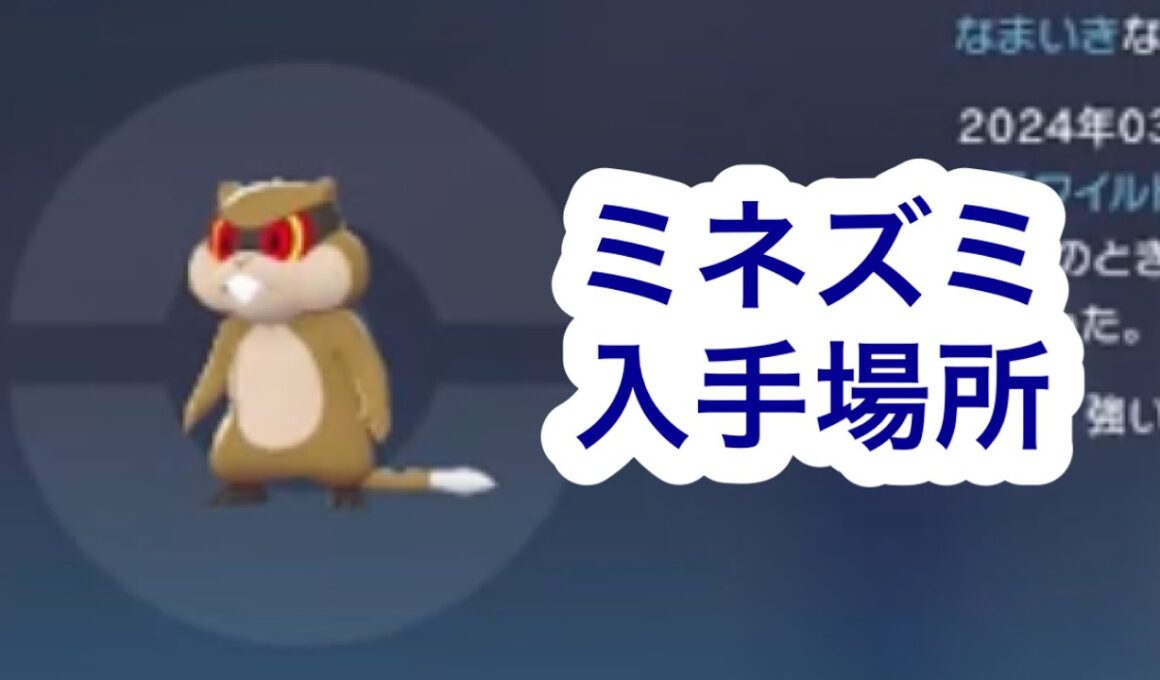 【ポケモンZA】ミネズミ入手場所