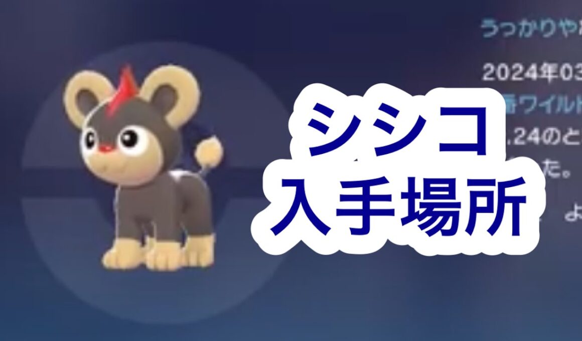 【ポケモンZA】シシコ入手場所