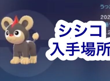 【ポケモンZA】シシコ入手場所