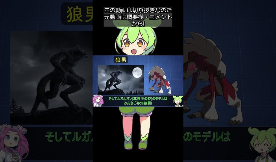 【全犬ポケモン解説⑩】イワンコ＆ルガルガン #shorts #ずんだもん解説 #切り抜き