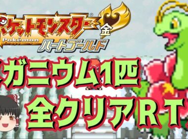 【コメ付き】ポケモンHG メガニウム1匹全クリアRTA【ゆっくり解説つき】