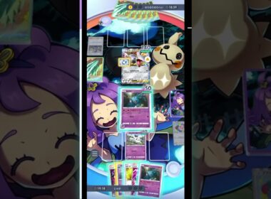 【ポケポケ】サニゴーンだけで勝てちゃう！？コイントスで表を出すだけで勝利！害悪ムウマージ×サニゴーンデッキ！対エアームド編