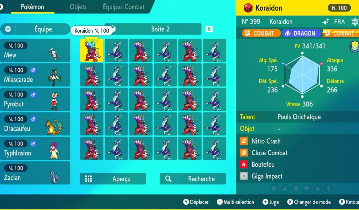 Distribution Koraidon/Miraidon et zacian/zamazenta/ethernatos (SHINY EVENT)