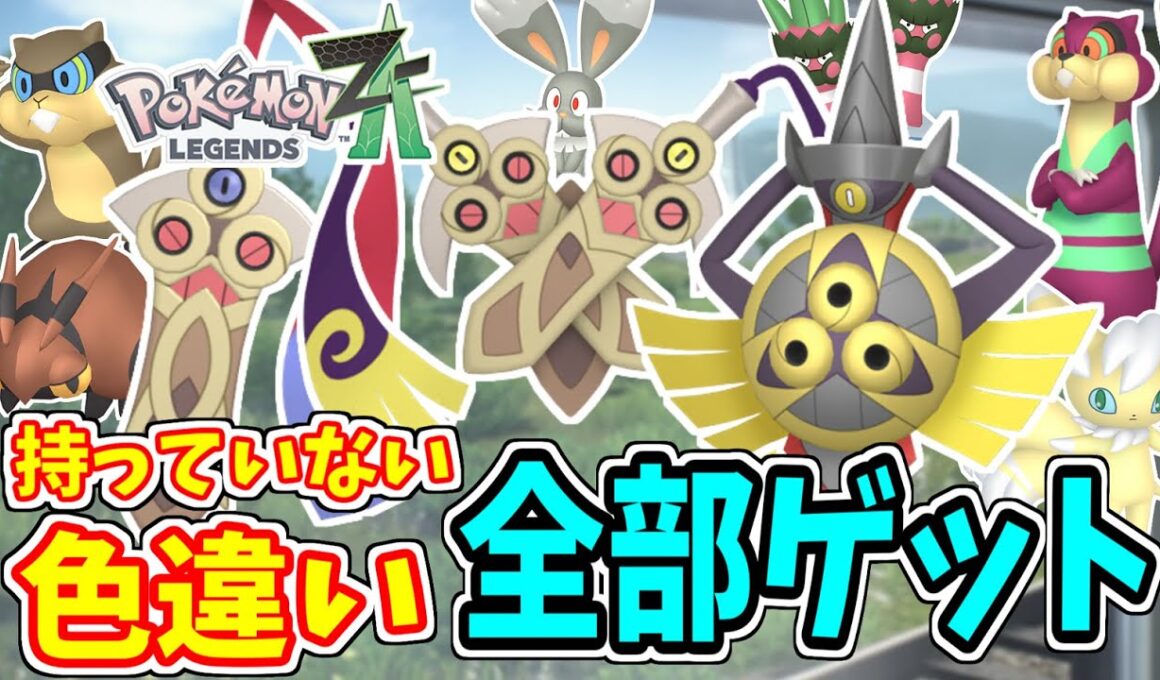 【解説付き】持っていない色違いポケモンをZAで全部ゲットする！【ポケットモンスター/ポケモンレジェンズZA/色違い厳選/自動/ヒトツキ/ギルガルド/ミネズミ/ミルホッグ/ニャオニクス/ニダンギル】