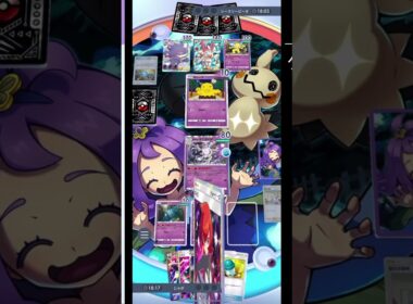 【ポケポケ】サニゴーンだけで勝てちゃう！？コイントスで表を出すだけで勝利！害悪ムウマージ×サニゴーンデッキ！対ゲンガーニンフィア編