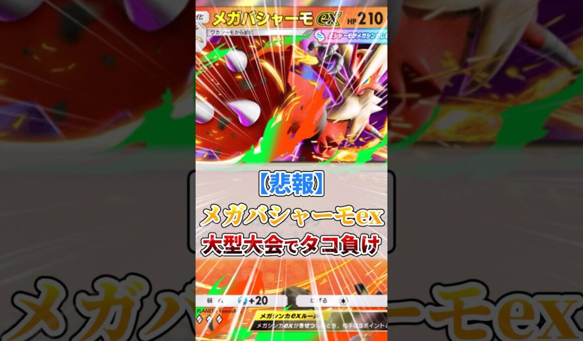 メガバシャーモexが大型大会でタコ負け