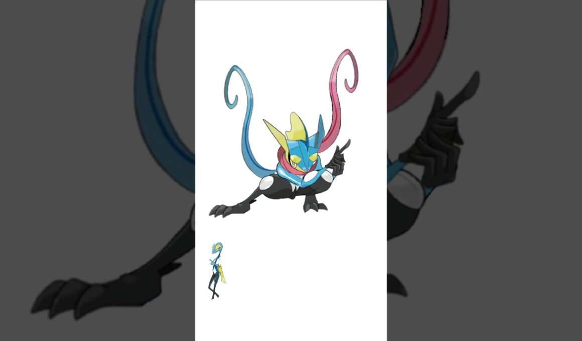 ゲッコウガ＋インテレオン。長舌長尾スナイパー　#ポケモンフュージョン #ゲッコウガex ゲッコウガ  #伝説のポケモン #メガゲッコウガ #色違いポケモン