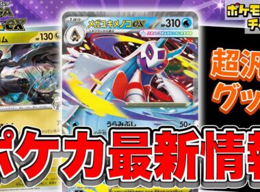 【本日初公開】新たなメガシンカexや強力なポケモンたちが一挙公開！注目の新カードたちを解説！【MEGAドリームex/ポケカ/ポケモンカード】