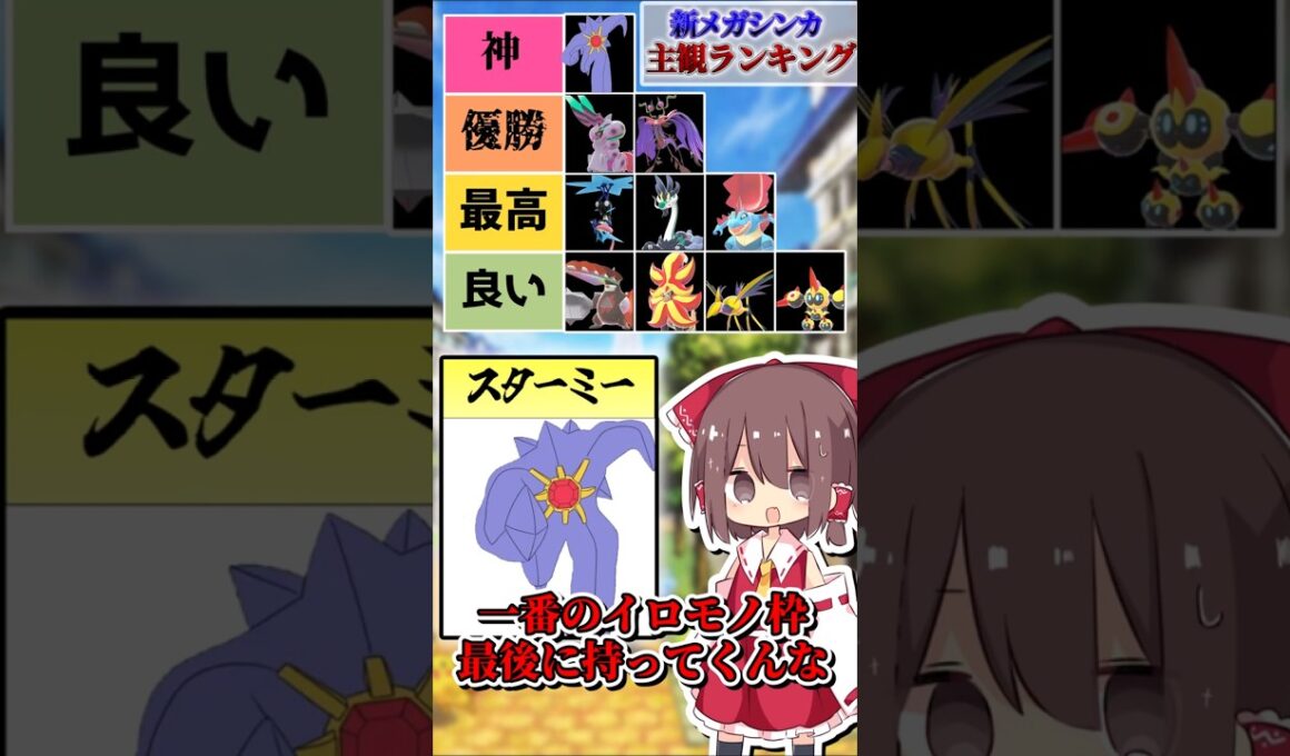 【ポケモンZA】新メガシンカ即興キャラランク！！【ゆっくり実況】#shorts