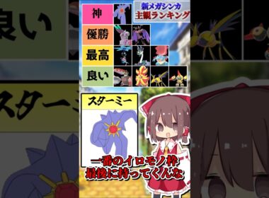 【ポケモンZA】新メガシンカ即興キャラランク！！【ゆっくり実況】#shorts