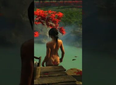 温泉に入浴中に敵が来たらどうなるの？ #ゴーストオブヨウテイ #ghostofyōtei #ghostofyotei