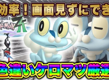 【ポケモンZA】画面を見ずにできる！超効率色違いケロマツ厳選方法！