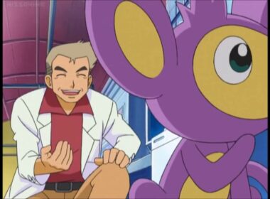 Ash's Aipom Attacks Professor Oak