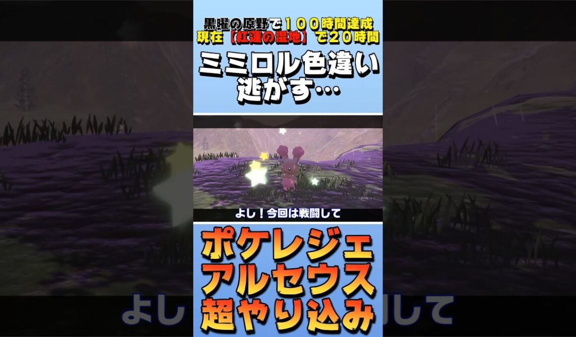 【色違い】ミミロル色違いを逃し完全にやらした日【ポケモンレジェンズアルセウス】