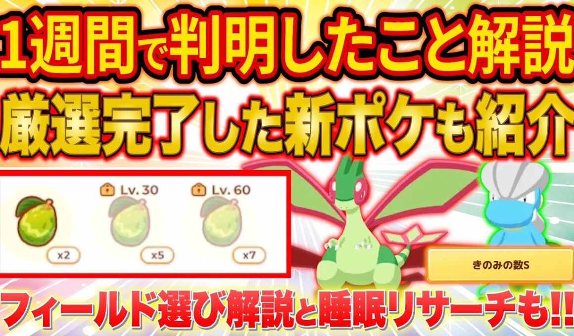 【ポケスリ】アンバー渓谷実装1週間で判明したことを徹底解説！厳選完了した新ポケモン紹介と睡眠リサーチも！【ポケモンスリープ】【Pokémon Sleep】