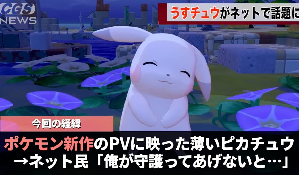 ポケモン新作のPVに映った「うすチュウ」儚すぎると話題になるwwww