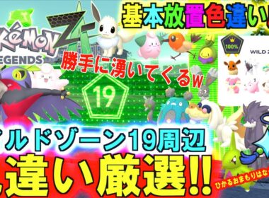 放置するだけで 誰でも簡単にワイルドゾーン19周辺を一気に色違い厳選方法紹介！！連射コンあるといいけどなくてもひかるおまもりなしでも簡単にできるよ！！【 Pokémon LEGENDS Z-A 】