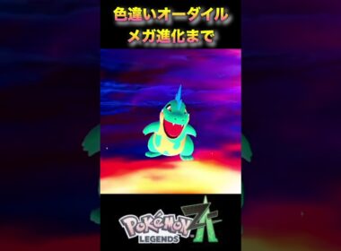 色違いワニノコかわいすぎ！オーダイルはかっこよすぎ！#ポケモンza #ポケモンレジェンズza #shinypokemon #ワニノコ #色違いポケモン