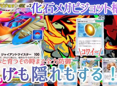 【ポケポケ/字幕解説】「化石メガピジョットex」で姑息に立ち回る。逃げても隠れても、最後に勝てばそれでいい！【デッキ紹介】