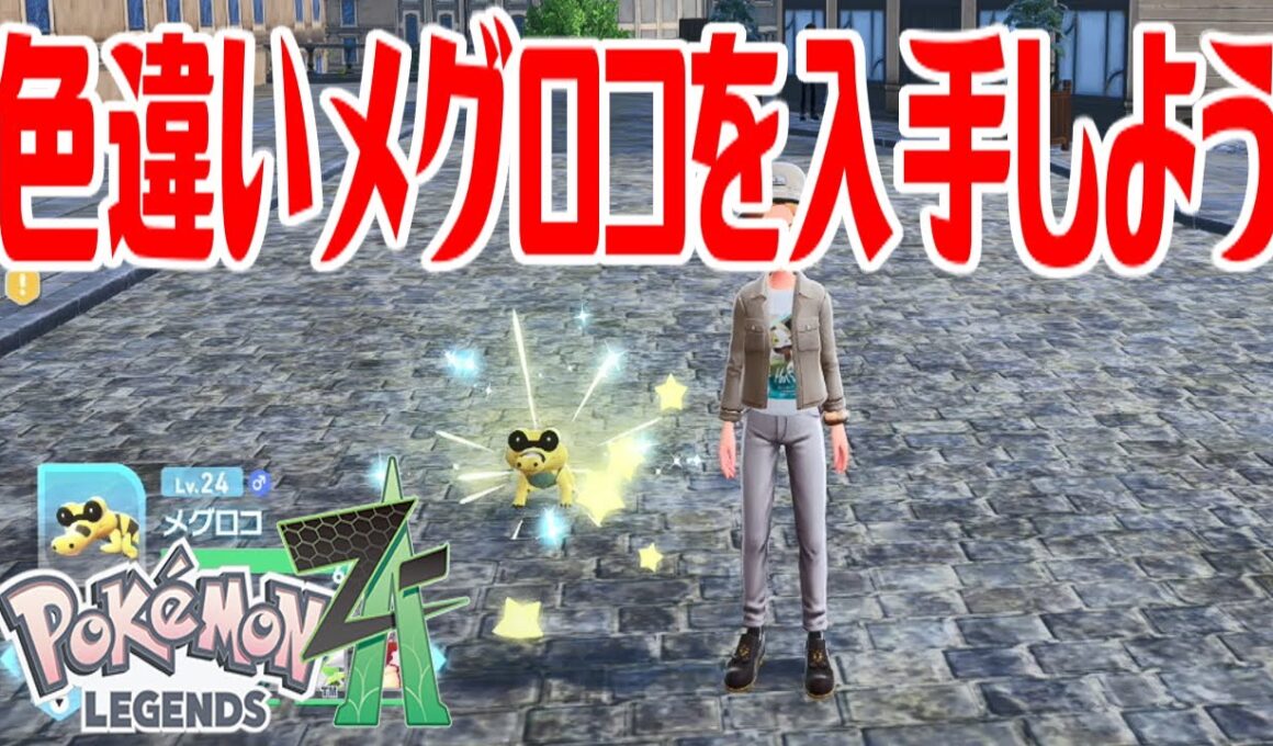 【ポケモンZ-A】色違いメグロコを入手しよう【Pokémon LEGENDS Z-A】