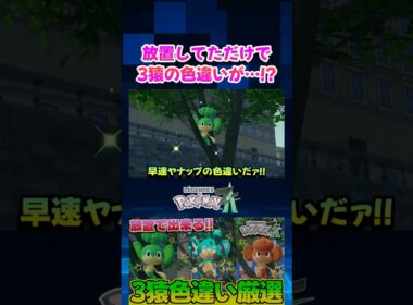 【ポケモンZA】3猿の色違いが連続出現!? 放置してるだけで出来るヤナップ達の色違い厳選方法を試したらとんでもない成果がｗ【切り抜き】#shorts