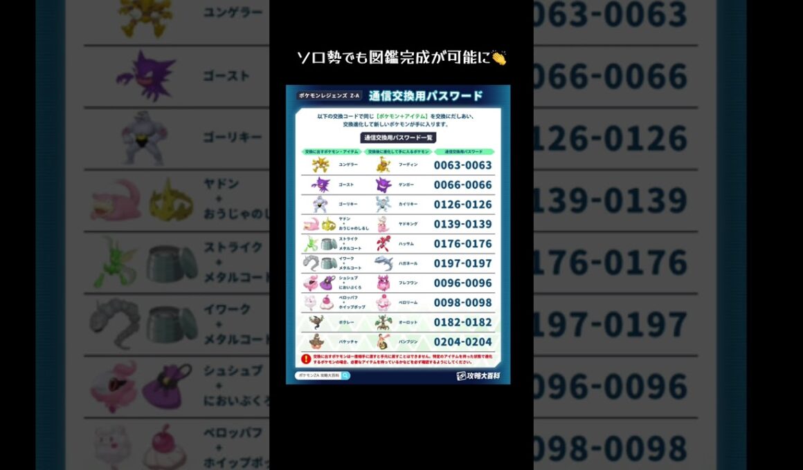 同じポケモン+同じアイテムを交換し合うことで通信進化します。 #ポケモン #ポケモンza #ポケットモンスター #pokemon #shorts
