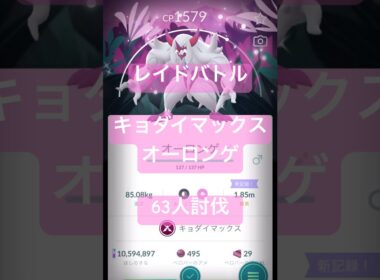 【ワイルドエリア2025】オーロンゲのキョダイマックスレイドバトル参戦動画/63人討伐#ポケモンgo #pokemongo