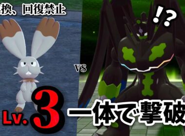 【ポケモンZA】Lv3ホルビー1体で裏ボスジガルデに挑む！【交換、回復禁止】