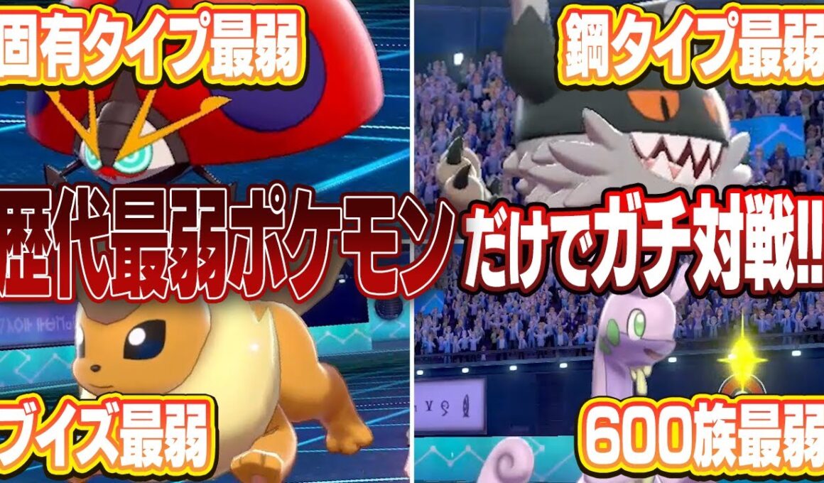 【カオス環境】普段の対戦では見たことないポケモンが活躍しまくりの最弱対戦が面白すぎる