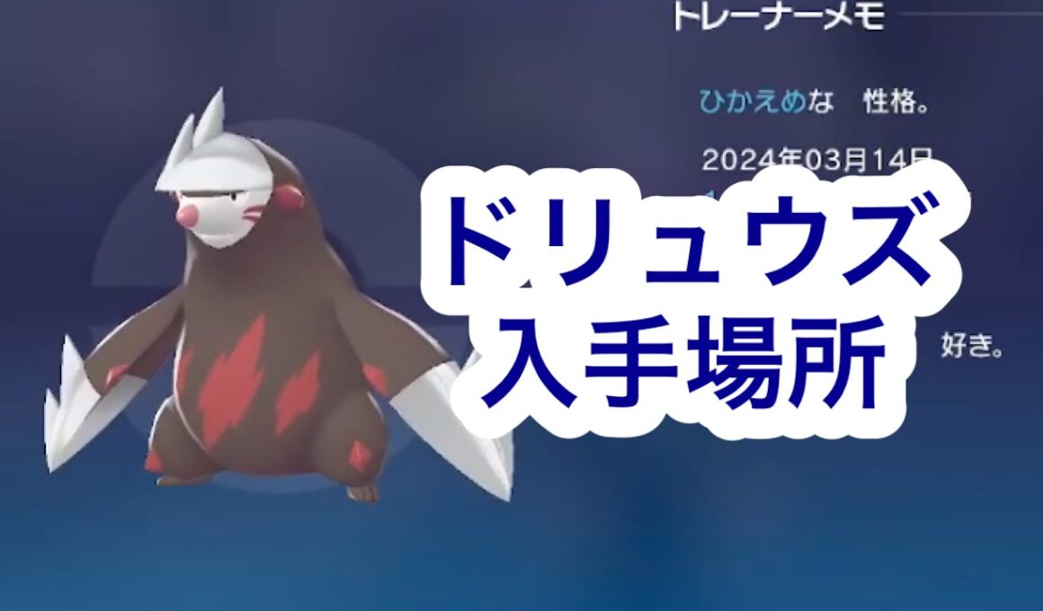 【ポケモンZA】ドリュウズ入手場所