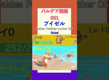 ポケモンSV パルデア図鑑051　ブイゼル　レベル100 #shorts