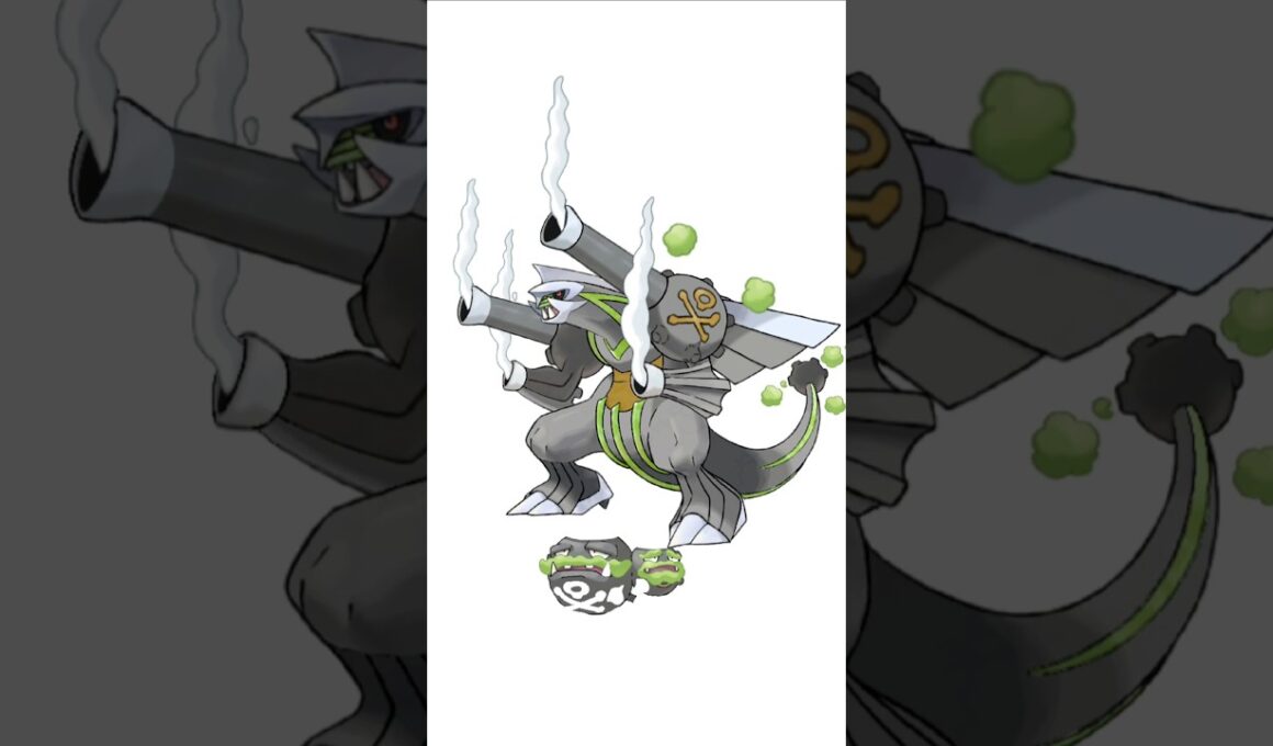 パルキア＋ガラル地方マタドガス合成。砲撃竜　#ポケモンフュージョン #改造ポケモン  #伝説のポケモン #最強ポケモン #pokemon