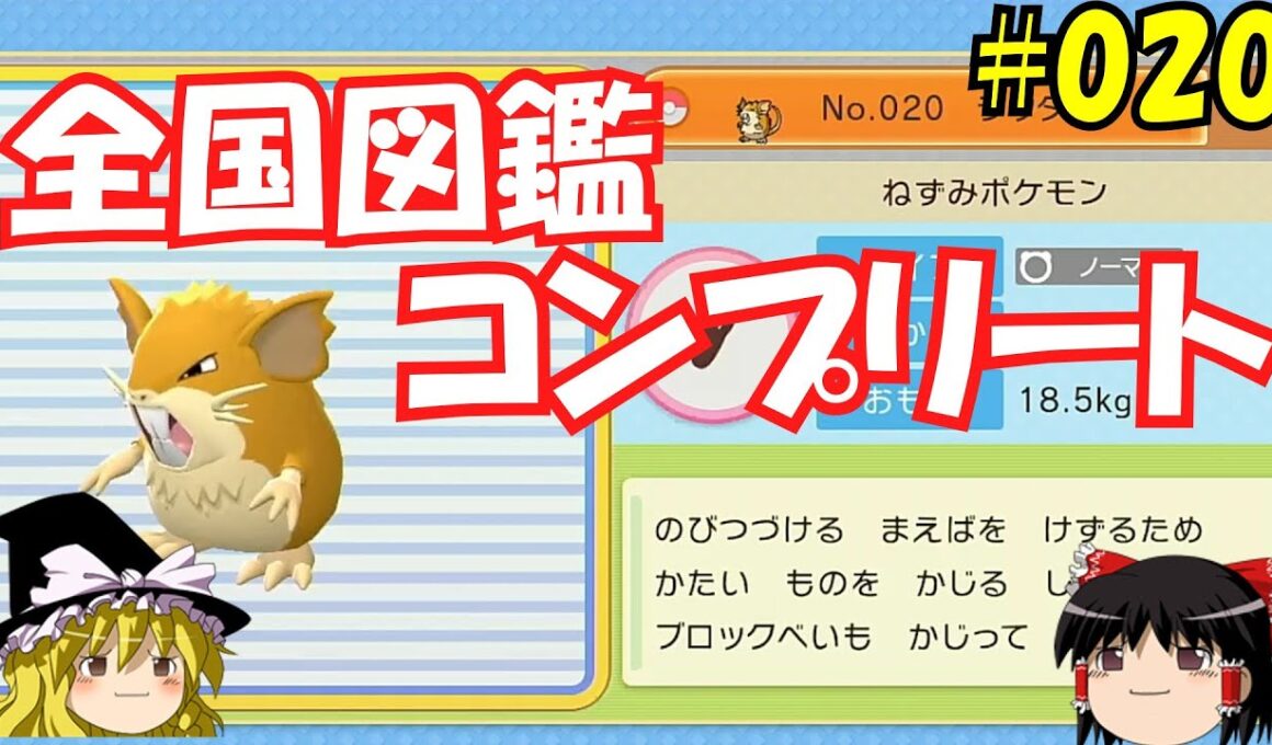 【毎日投稿】1日1匹ぜんこく図鑑登録 #ラッタ【ゆっくり実況】