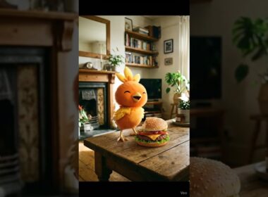 アチャモはハンバーガーが好きみたい