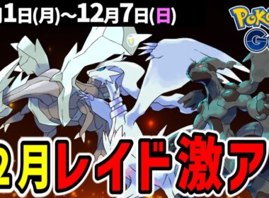 12月は伝説レイドをガチれ！キュレム、レシラム、ゼクロム登場！コミュデイ総集編も開催【ポケモンGO】