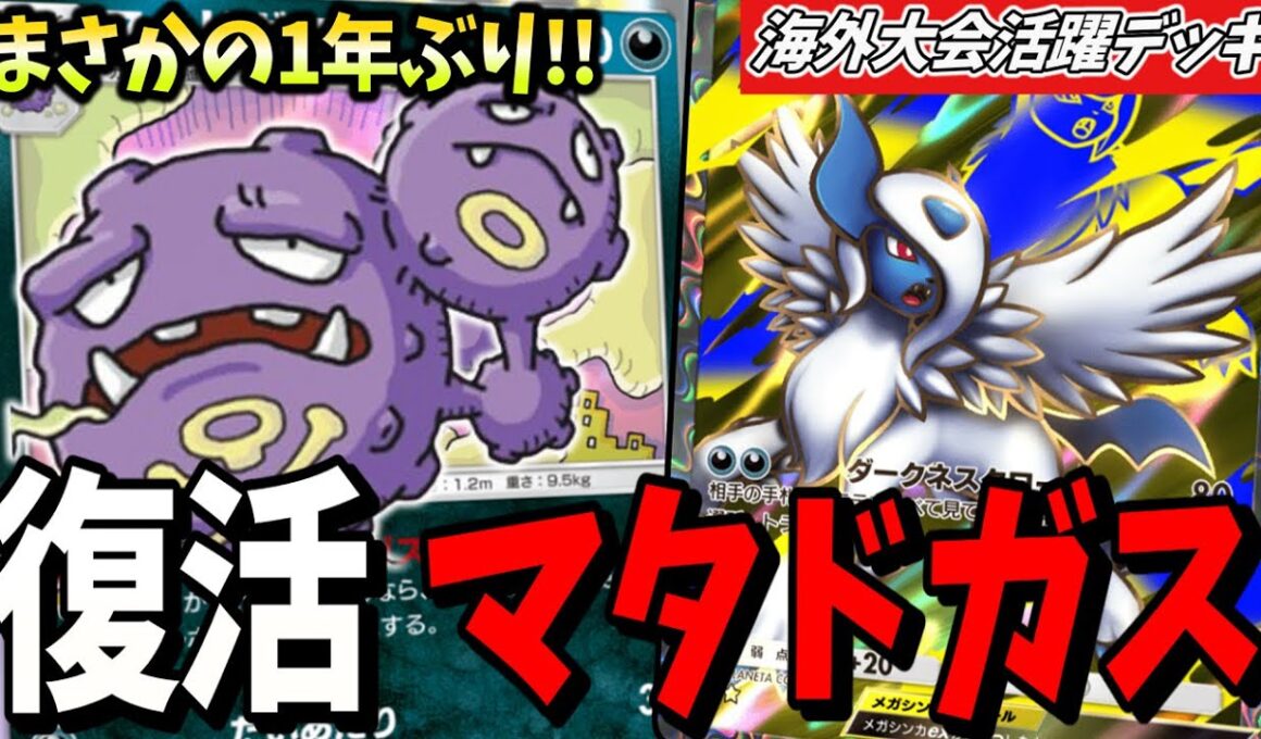 【ポケポケ】これはすごい！！マタドガスデッキが大型海外大会で大活躍していたので紹介！メガアブソルexもいます