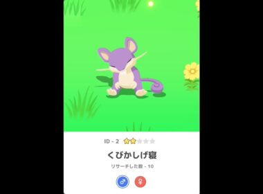 コラッタ星2寝顔　 #ポケモンスリープ