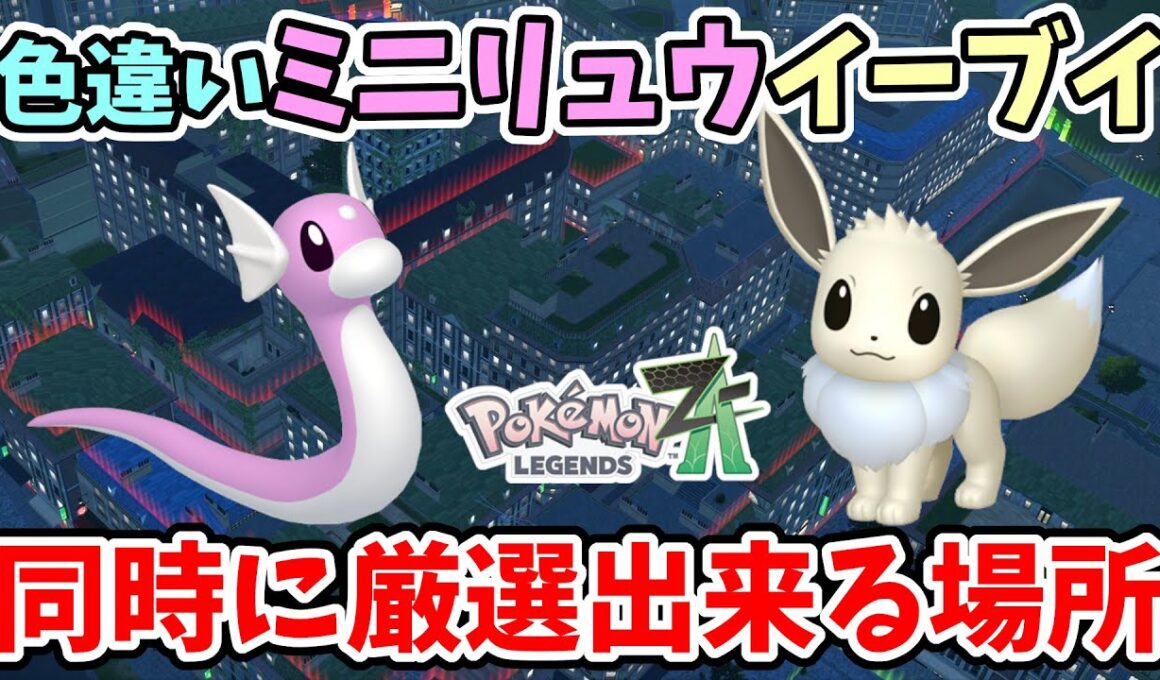 【ポケモンZA】放置でミニリュウとイーブイを同時に色違い厳選出来る場所がヤバい！【Switch2エディション】ポケットモンスターZA Part5