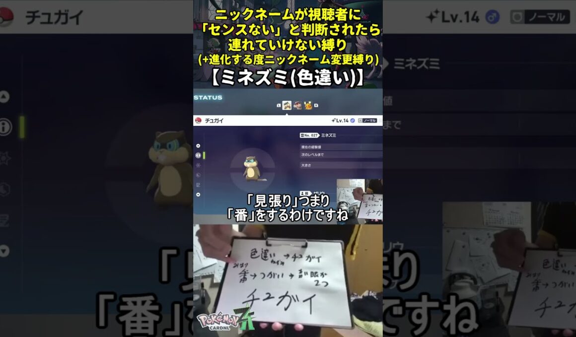 【ポケモンZA】ハイセンスニックネーム縛り命名集(色違いミネズミ)